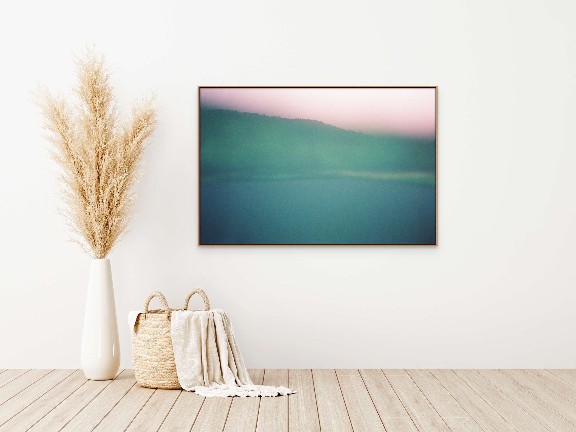 Fine art photography print, framed and on the wall.  Shot in the water line, neither above nor below the water